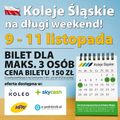 Długi weekend z Kolejami Śląskimi 